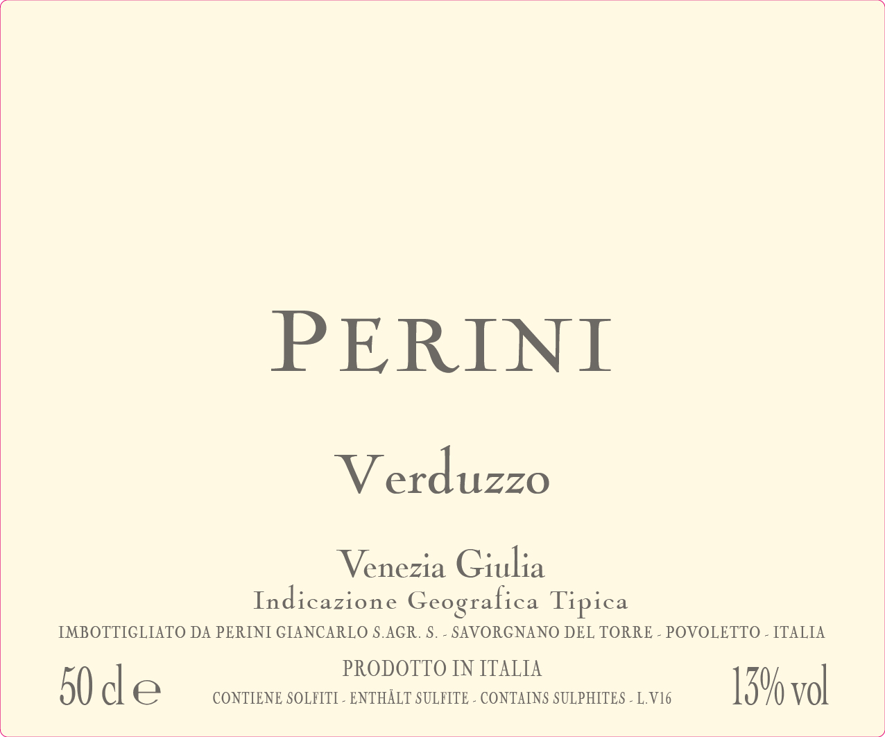 Italian VERDUZZO wine IGT